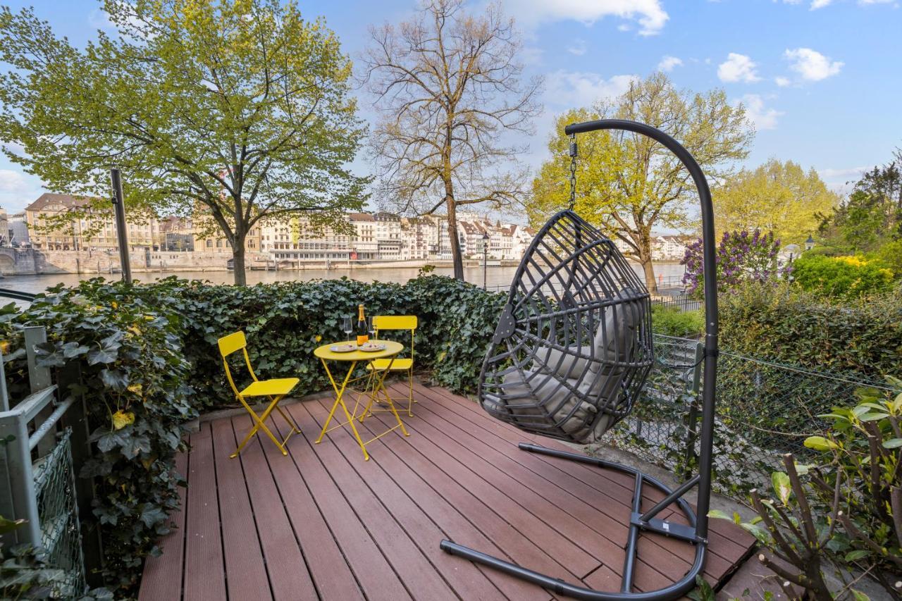 True Basel - Zentral I Terrasse Mit Rheinblick Lejlighed Eksteriør billede