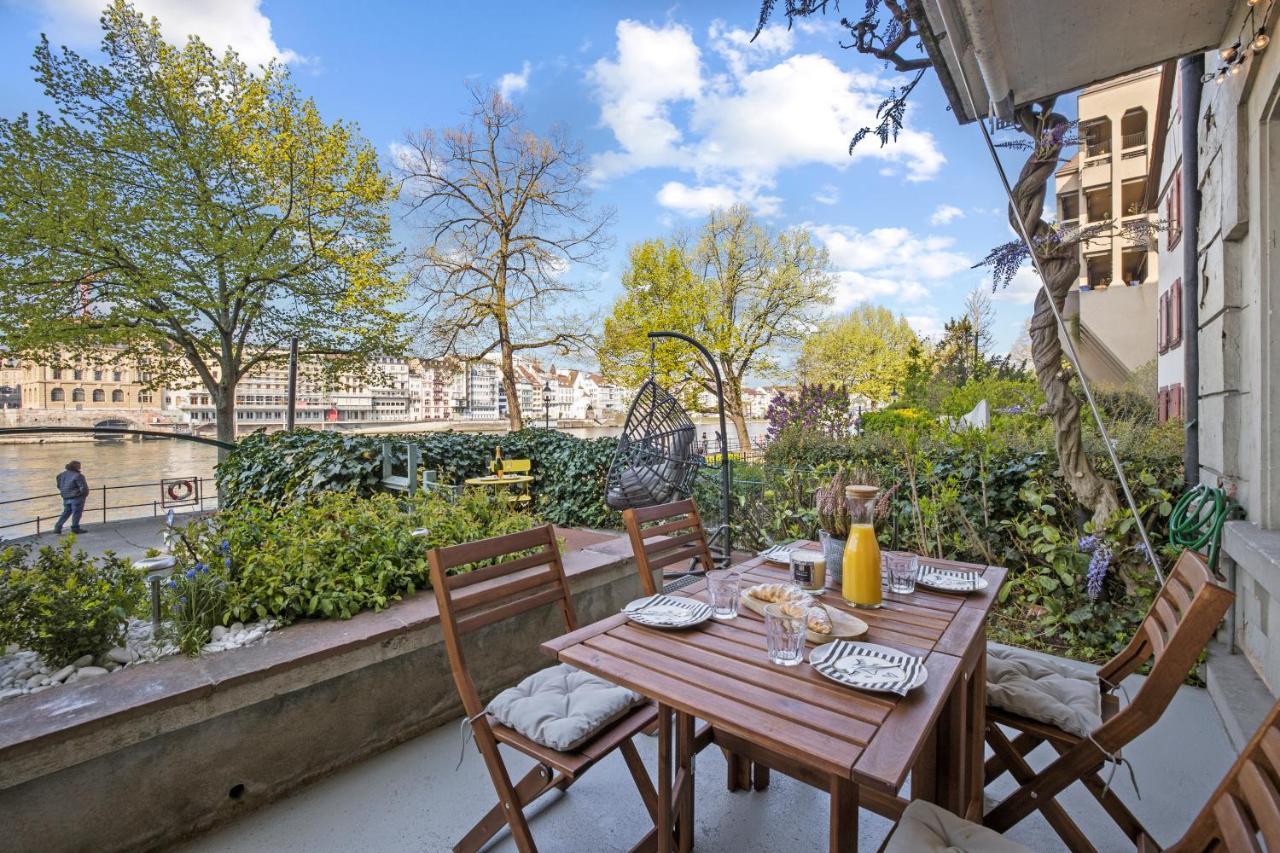 True Basel - Zentral I Terrasse Mit Rheinblick Lejlighed Eksteriør billede